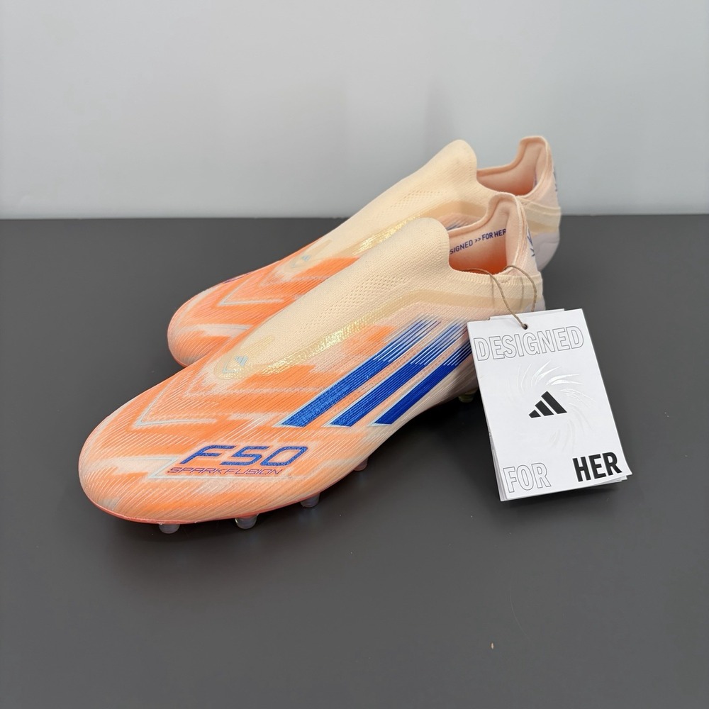 Adidas F50 Sparkfusion Elite LL FG Soccer Cleats Laceless JQ6354 Size 7 Orange